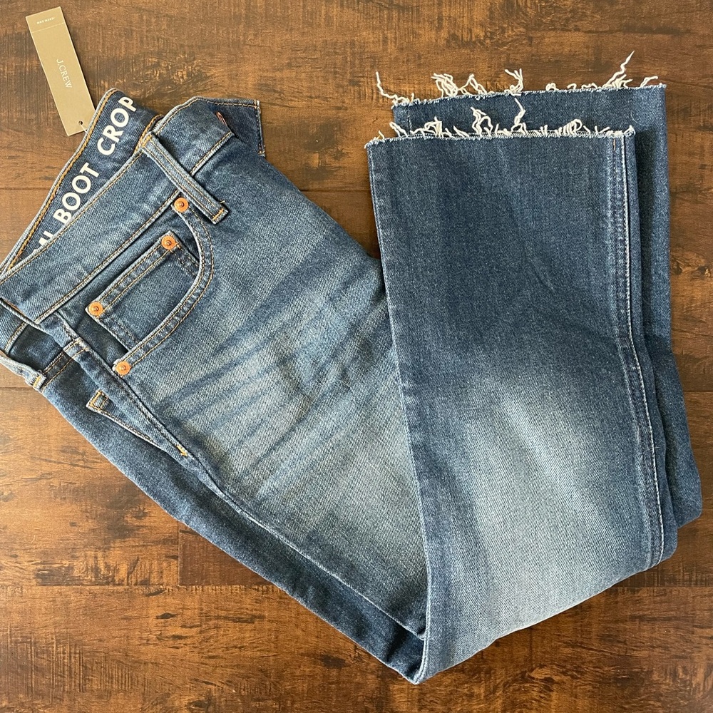 J.Crew 9” Billie Demi Boot Crop Jeans Sz 28P NWT